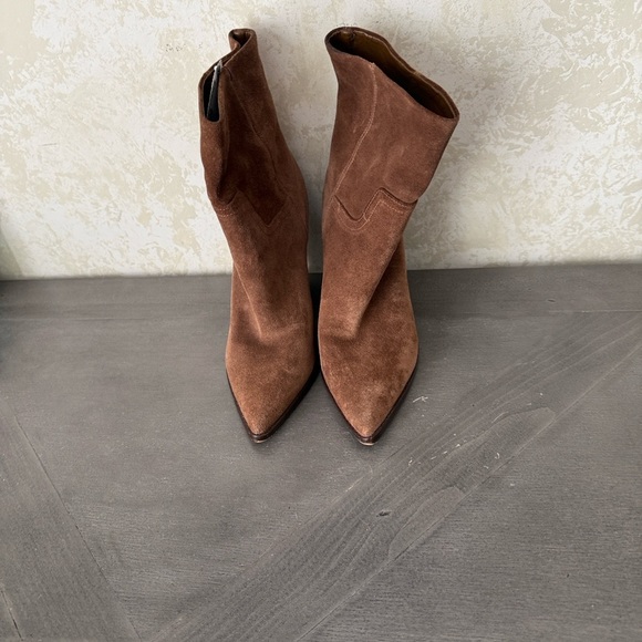Marc Fisher Chic Brown Suede Heeled Boots